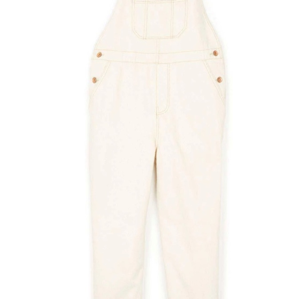 Brixton Women's Light Cream Jeans Overalls